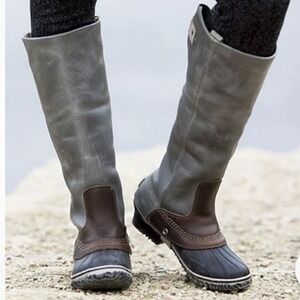 Sorel Womens Slimpack Tall Riding Boot Olive Green Waterproof Equestrian Size 6